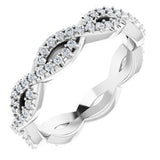 14K White 1/3 CTW Diamond Infinity-Inspired Eternity Band Size 4 - Siddiqui Jewelers