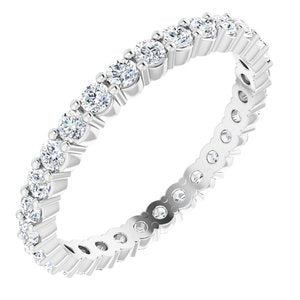 14K White 1/2 CTW Diamond Eternity Band Size 7-Siddiqui Jewelers