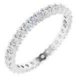 14K White 5/8 CTW Diamond Eternity Band Size 5.5-Siddiqui Jewelers