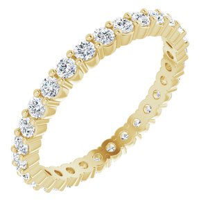 18K Yellow 5/8 CTW Diamond Eternity Band Size 7 - Siddiqui Jewelers