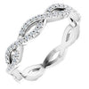14K White 1/3 CTW Diamond Infinity-Inspired Eternity Band Size 6 - Siddiqui Jewelers