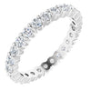 14K White 3/4 CTW Diamond Eternity Band Size 4.5-Siddiqui Jewelers