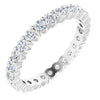 14K White 7/8 CTW Diamond Eternity Band Size 5.5-Siddiqui Jewelers