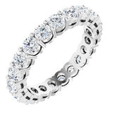 14K White 2 1/8 CTW Diamond Eternity Band Size 7 - Siddiqui Jewelers