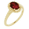 14K Yellow Mozambique Garnet Rope Ring  -Siddiqui Jewelers