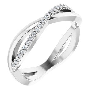 Platinum 1/10 CTW Diamond Infinity-Inspired Anniversary Band - Siddiqui Jewelers