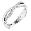 14K White 1/10 CTW Diamond Infinity-Inspired Anniversary Band - Siddiqui Jewelers