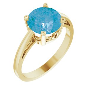14K Yellow Swiss Blue Topaz Ring-Siddiqui Jewelers