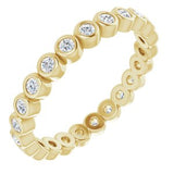 14K Yellow 1/3 CTW Diamond Eternity Band Size 4.5 - Siddiqui Jewelers