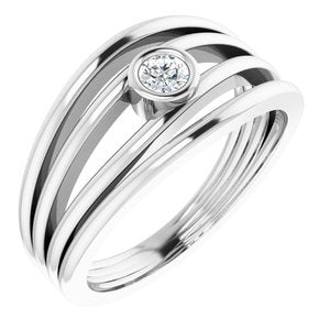 14K White 1/8 CTW Diamond Ring - Siddiqui Jewelers
