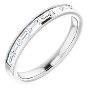 14K White 1/2 CTW Diamond Channel-Set Anniversary Band - Siddiqui Jewelers