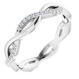 14K White 1/5 CTW Diamond Infinity-Inspired Eternity Band Size 7 - Siddiqui Jewelers