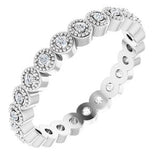 14K White 1/5 CTW Diamond Eternity Band Size 6 - Siddiqui Jewelers