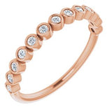 14K Rose 1/5 CTW Lab-Grown Diamond Anniversary Band-Siddiqui Jewelers