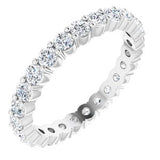 Platinum 3/4 CTW Diamond Eternity Band Size 4 - Siddiqui Jewelers