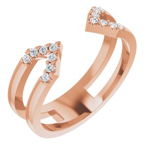 14K Rose 1/6 CTW Diamond Geometric Ring - Siddiqui Jewelers