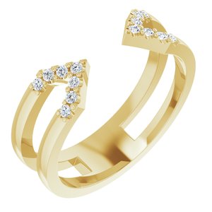 14K Yellow 1/8 CTW Diamond Geometric Ring - Siddiqui Jewelers