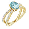 14K Yellow Sky Blue Topaz & 1/3 CTW Diamond Ring-Siddiqui Jewelers