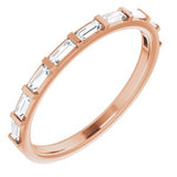 14K Rose 3/8 CTW Diamond Straight Baguette Anniversary Band - Siddiqui Jewelers