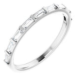 Platinum 3/8 CTW Diamond Straight Baguette Anniversary Band - Siddiqui Jewelers