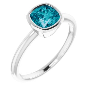 14K White London Blue Topaz Ring-Siddiqui Jewelers