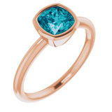 14K Rose London Blue Topaz Ring-Siddiqui Jewelers
