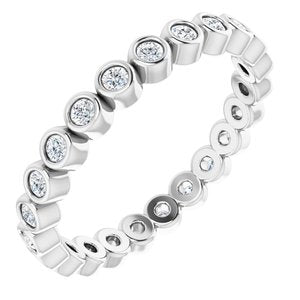 14K White 1/3 CTW Diamond Eternity Band Size 6 - Siddiqui Jewelers