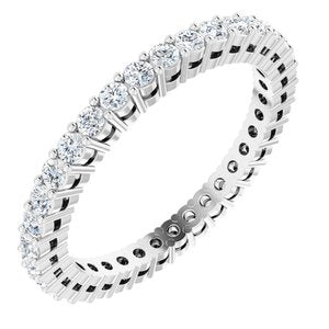 14K White 3/4 CTW Natural Diamond Eternity Band Size 7-Siddiqui Jewelers