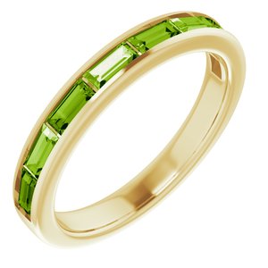 14K Yellow Peridot Ring - Siddiqui Jewelers