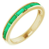 14K Yellow Chatham® Created Emerald Ring - Siddiqui Jewelers