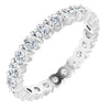 14K White 1 1/4 CTW Diamond Eternity Band Size 7.5 - Siddiqui Jewelers