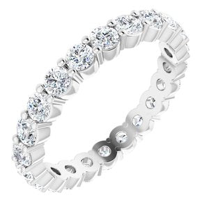 14K White 1 1/6 CTW Diamond Eternity Band Size 5.5-Siddiqui Jewelers