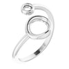 Sterling Silver Double Circle Bypass Ring - Siddiqui Jewelers