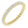 14K Yellow 2 mm Round 7/8 CTW Diamond Eternity Band - Siddiqui Jewelers