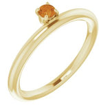 14K Yellow Citrine Stackable Ring - Siddiqui Jewelers