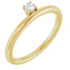 14K Yellow 1/10 CT Lab-Grown Diamond Stackable Ring  Siddiqui Jewelers