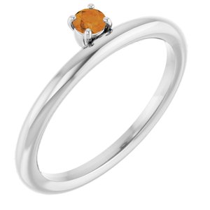 Sterling Silver Imitation Citrine Stackable Ring Siddiqui Jewelers