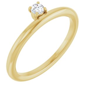 14K Yellow 1/10 CT Natural Diamond Stackable Ring  Siddiqui Jewelers