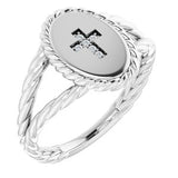 Sterling Silver .02 CTW Diamond Cross Ring - Siddiqui Jewelers