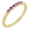 14K Yellow Natural Amethyst Stackable Ring Siddiqui Jewelers