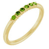 14K Yellow Natural Peridot Stackable Ring Siddiqui Jewelers