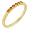 14K Yellow Natural Citrine Stackable Ring Siddiqui Jewelers