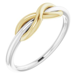 14K White & Yellow Infinity-Style Ring - Siddiqui Jewelers