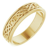 14K Yellow 5 mm Celtic-Inspired Band Size 7 - Siddiqui Jewelers