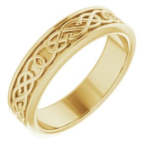 14K Yellow 5 mm Celtic-Inspired Band Size 7 - Siddiqui Jewelers