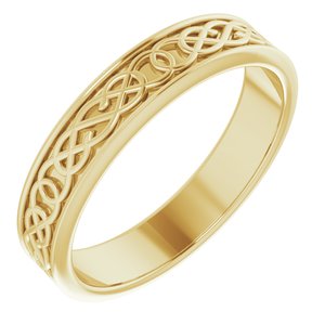 14K Yellow 5 mm Celtic-Inspired Band Size 12 - Siddiqui Jewelers