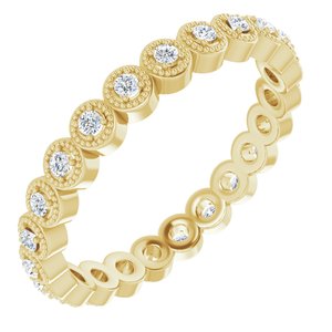 14K Yellow 1/4 CTW Diamond Eternity Band Size 7 - Siddiqui Jewelers