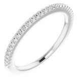 14K White 1/8 CTW Diamond French-Set Anniversary Band - Siddiqui Jewelers