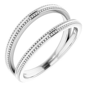 14K White Negative Space Ring - Siddiqui Jewelers