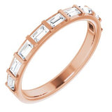 14K Rose 5/8 CTW Diamond Straight Baguette Anniversary Band - Siddiqui Jewelers